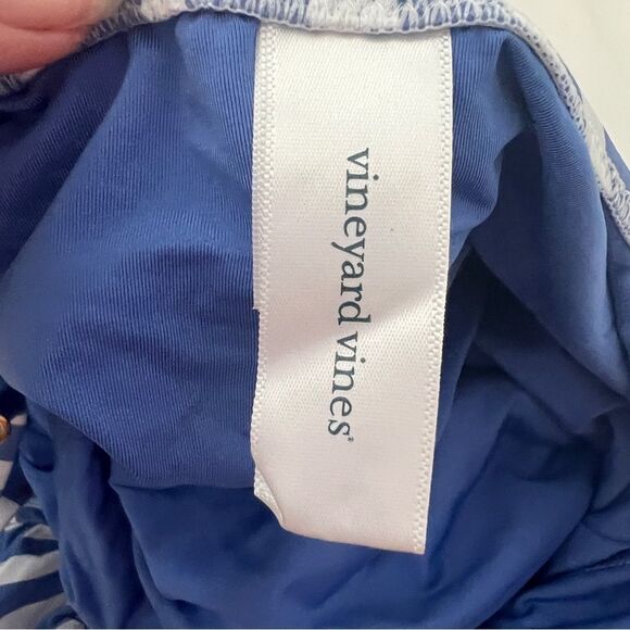Vineyard Vines Blue and White Striped One Piece Swimsuit - Picture 4 of 6